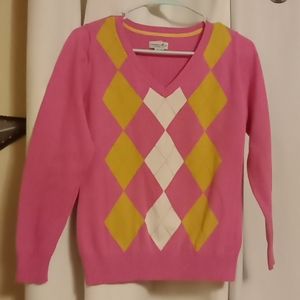 Caribbean Joe Pink gold and white sweater